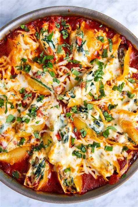 Vegetarian stuffed shells. Things To Know About Vegetarian stuffed shells. 